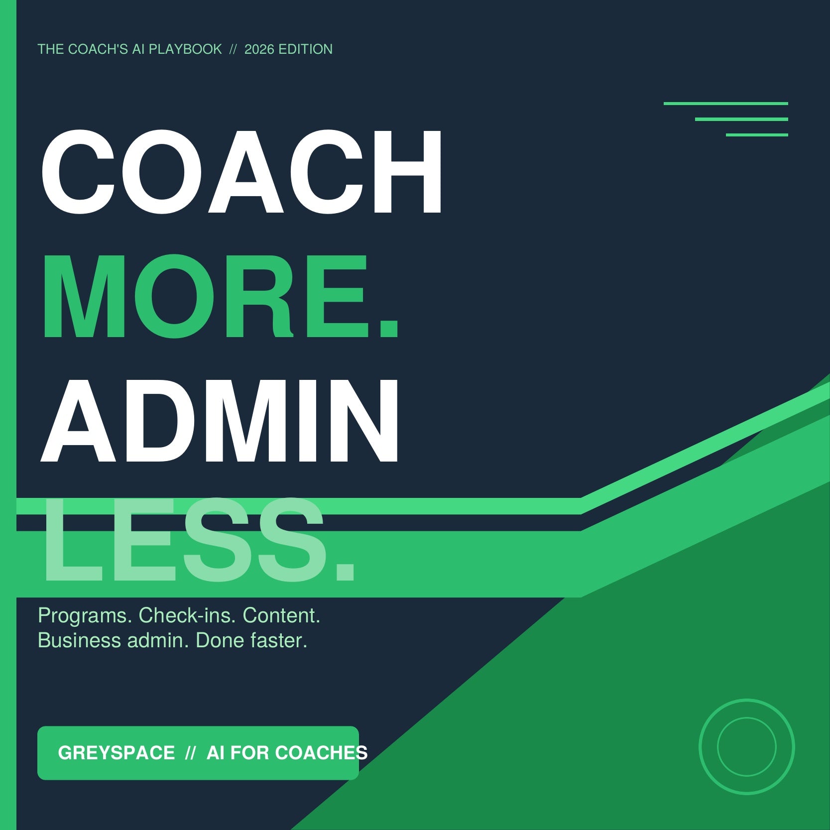 THE COACH'S AI PLAYBOOK Coach More. Admin Less.